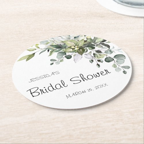 Bridal Shower Round Paper Coaster