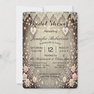 Bridal Shower Rustic Country Invitation