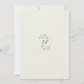 Bridal Shower Rustic Greenery Monogram Invitation (Back)