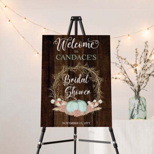 Bridal Shower _ Rustic Pumpkin Pampas Wreath  Foam Foam Board