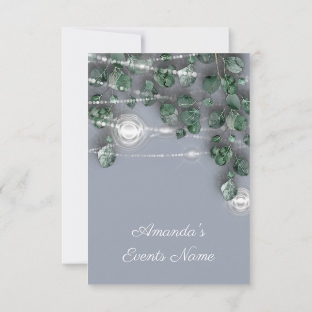 Bridal Shower Rustic Wood Gold Gray Jars Light Invitation (Back)
