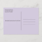 Bridal Shower Save The Date Dry Lavender Bundles Announcement Postcard (Back)
