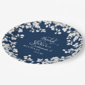 Bridal Shower Script Baby's Breath Rustic Country Paper Plates (Angled)