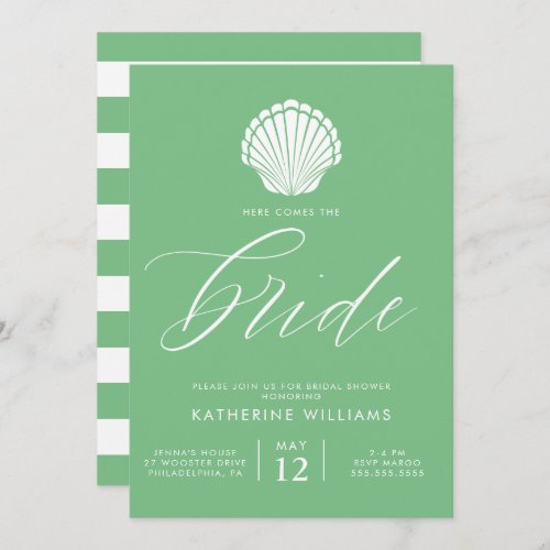 BRIDAL SHOWER  Seashell Beach Invitation