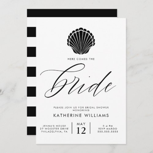 BRIDAL SHOWER  Seashell Beach Invitation