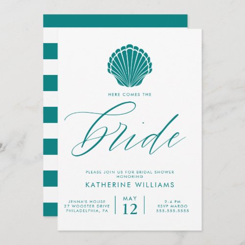 BRIDAL SHOWER  Seashell Beach Invitation