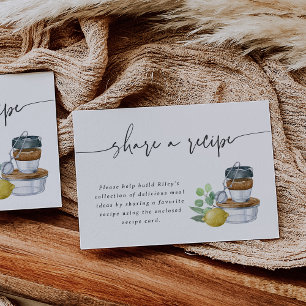 Bridal Shower Share a Recipe Card Insert