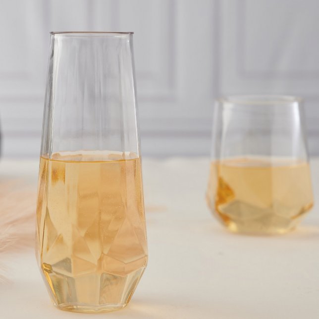 Bridal Shower Shatterproof Sparking Wine Flutes (Front)