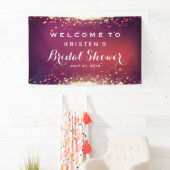 Bridal Shower Shimmer Gold Glitter Sparkles Banner (Insitu)