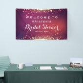 Bridal Shower Shimmer Gold Glitter Sparkles Banner (Tradeshow)