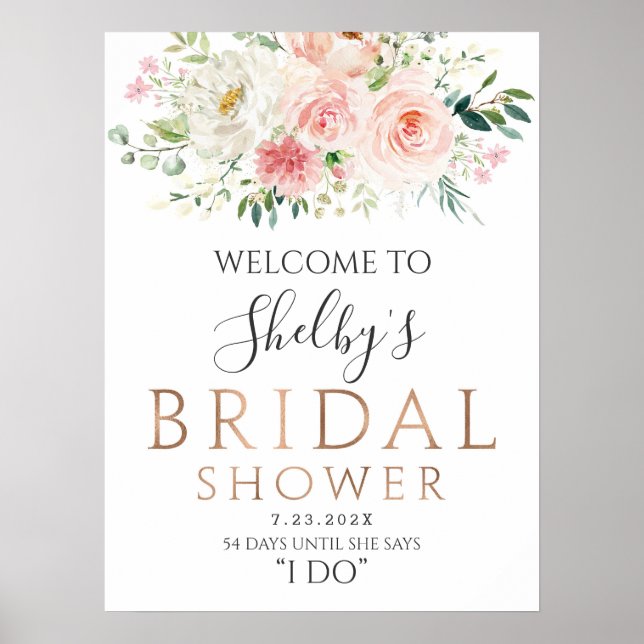Bridal Shower sign, Bridal Shower decoration (Front)