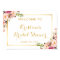 Bridal Shower Sign Elegant Chic Floral Gold Frame