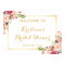 Bridal Shower Sign Elegant Chic Floral Gold Frame