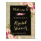 Bridal Shower Sign Gold Glitter Sparkles Floral