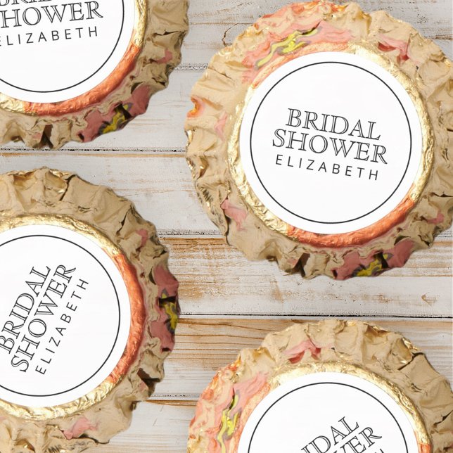 Bridal Shower Simple Modern Elegant Chic Reese's Peanut Butter Cups (Creator Uploaded)