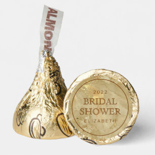 Bridal Shower Simple Modern Faux Gold Watercolor Hershey®'s Kisses®