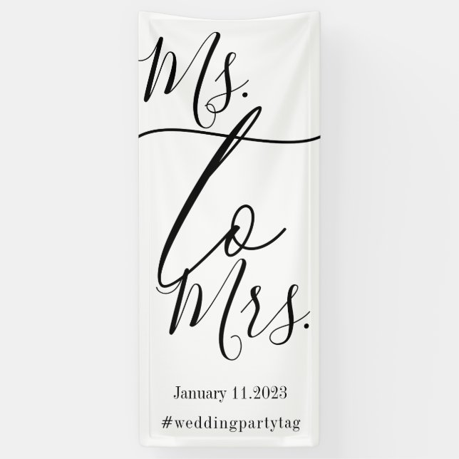 Bridal shower simple script big banner (Vertical)