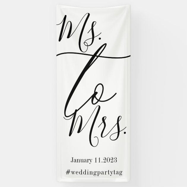 Bridal shower simple script big banner