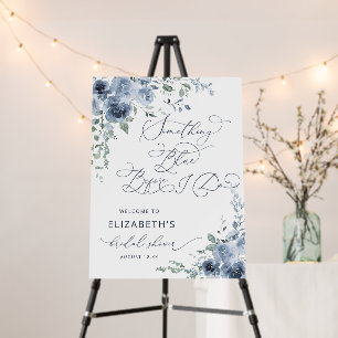Bridal Shower Something Blue Before I Do Welcome Foam Board
