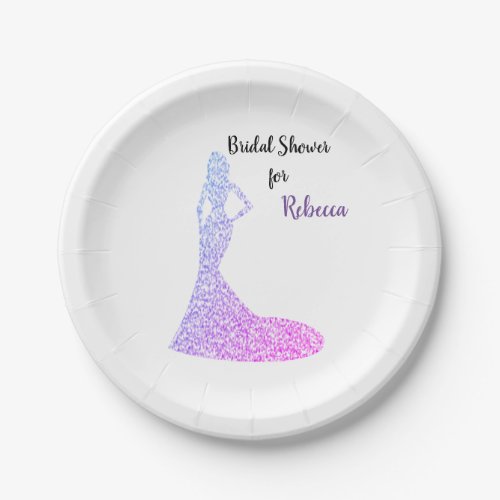 Bridal Shower Sparkle  Shine Paper Plate