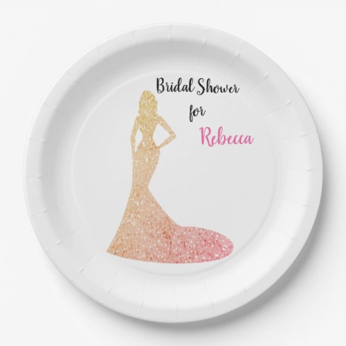 Bridal Shower Sparkle  Shine Paper Plate