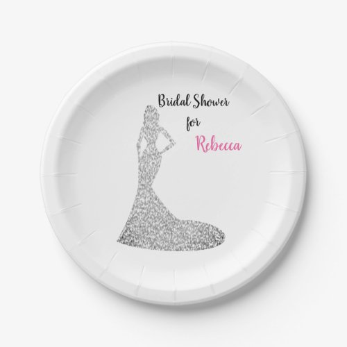 Bridal Shower Sparkle  Shine Paper Plate