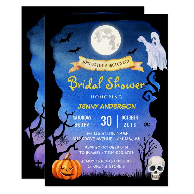 Bridal Shower Spooktacular Halloween Party Invitation