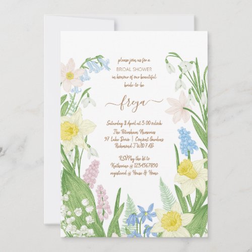 Bridal Shower Spring Blooms Invitation