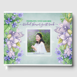 Bridal Shower Spring Wedding Violets Your Photo Guest Book