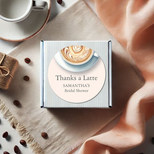 Bridal Shower Stickers Thank You Coffee