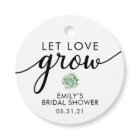 Bridal SHOWER Succulent Favor Tags