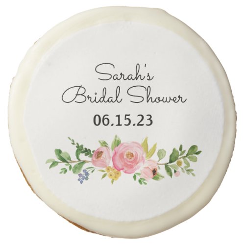 Bridal Shower Sugar Cookies Favors Gifts Pink Flow