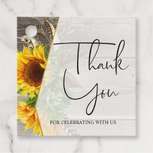 Bridal shower, Sunflower, PARTY FAVOR Tags