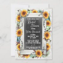 Bridal Shower Sunflower Pumpkin Rustic Fall Farm Invitation