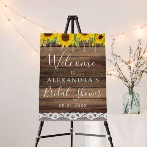  Bridal Shower Sunflower Rustic Farmhouse Foam Board