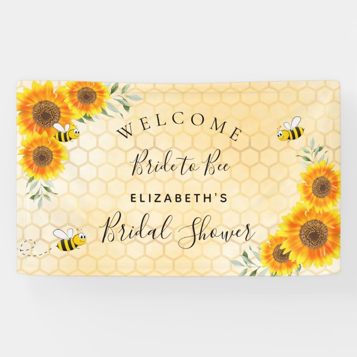 Bridal Shower sunflowers honeycomb bride to bee Banner | Zazzle.com