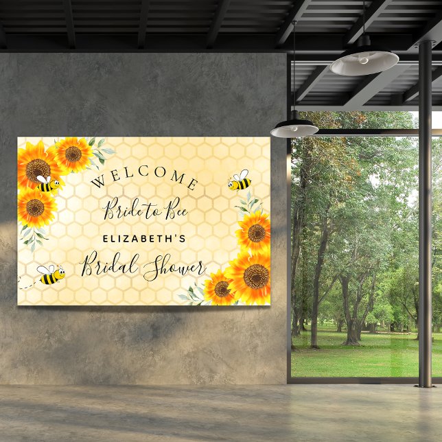 Bridal Shower sunflowers honeycomb bride to bee Sign (Creator Uploaded)