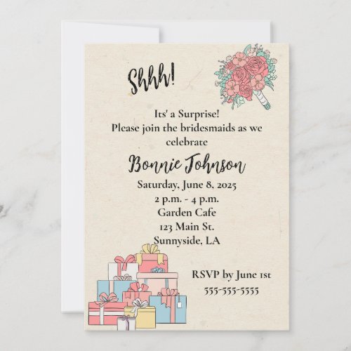 Bridal Shower Surprise Invitation