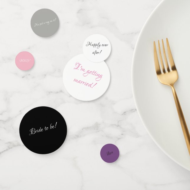 Bridal shower table confetti (Group)