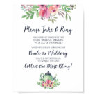 Bridal Shower Take a Ring Game Sign