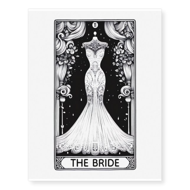 Bridal Shower Tarot Temporary Tattoos (Front)