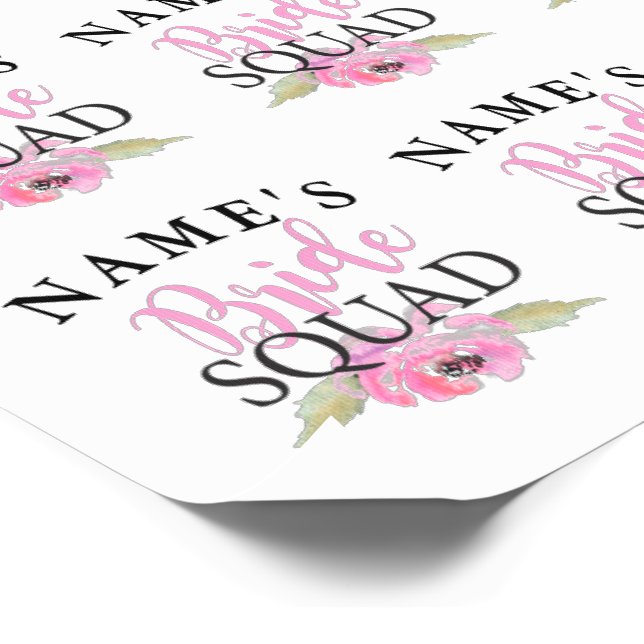 Bridal Shower Tattoos Bride Squad Pink Party (Angled)