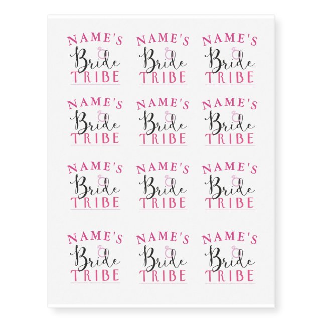 Bridal Shower Tattoos Bride Tribe Bachelorette (Front)
