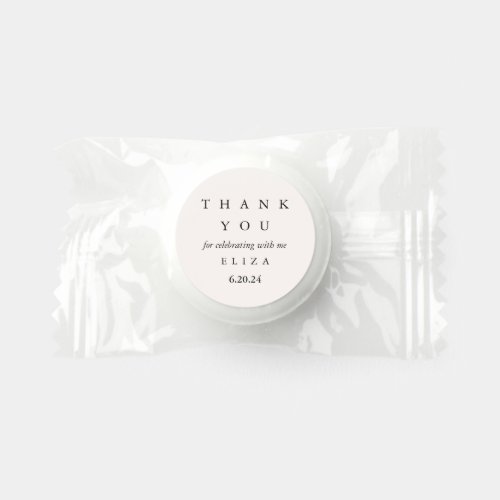 Bridal Shower Taupe Personalized Thank You Life Saver Mints