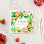 Bridal Shower Tea Citrus Leaf Orange Lemon Garden Paper Napkins (Insitu)