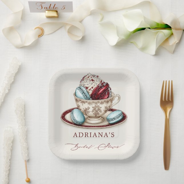 Bridal Shower Tea Cup Paper Plates (Wedding)