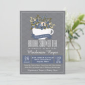 Bridal Shower Tea Invitation, Tea Party Invitation (Standing Front)
