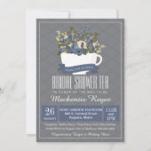 Bridal Shower Tea Invitation, Tea Party Invitation (Front)