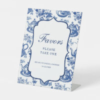 Bridal Shower Tea Party Blue White Favors