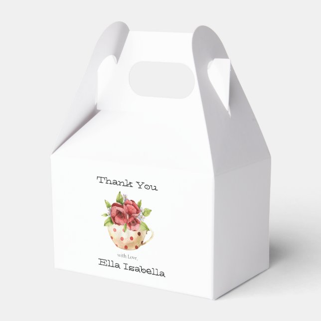 Bridal Shower Tea Party  Favor Boxes (Front Side)